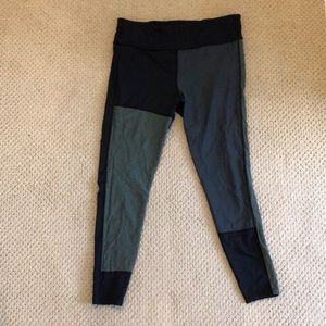 Women’s black patchwork leggings